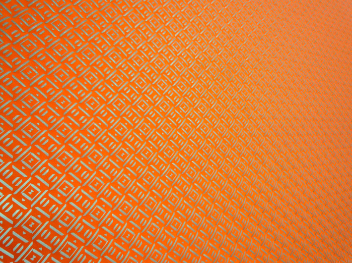 几何图案橘色反光布